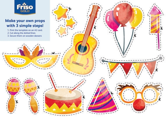 Different types of party prop templates