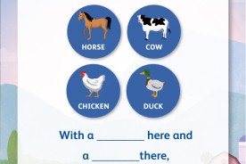 Learning animal vocabs via fill in the blank 